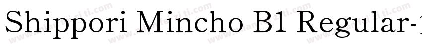 Shippori Mincho B1 Regular字体转换